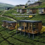 Villa Bobocabin Signature Kawah Ciwidey Bandung Pemandangan perkebunan Teh
